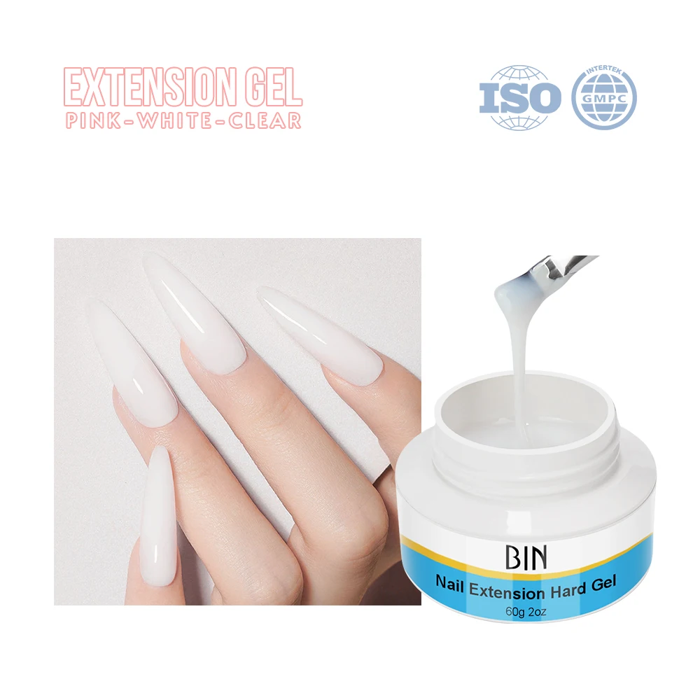 BIN Wholesale Milky White Extension Gel Nails Manicure Building Modeling Hard Gel UV Gel in Bulk