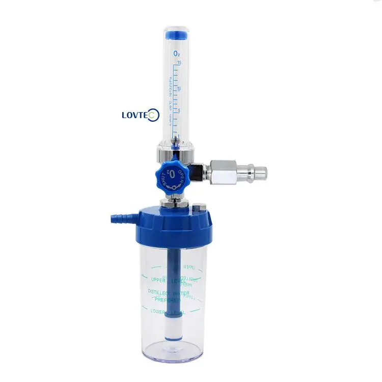 Caipu aluminum Gas Flow Meter aluminum Oxygen Flow Meter With Humidifier DIN adapter