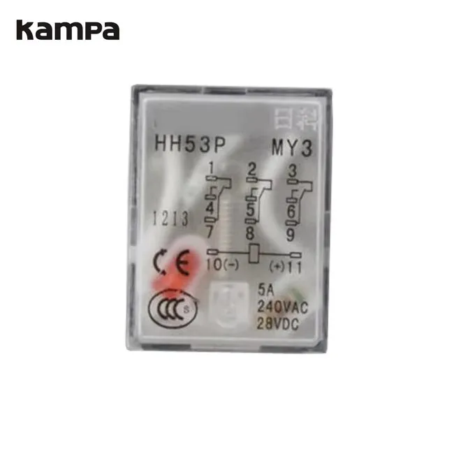 12VDC MY3NJ HH53P Electromagnetic Relay 3NO3NC Contacts General Purpose 11-Pin LED Indicator Base Included