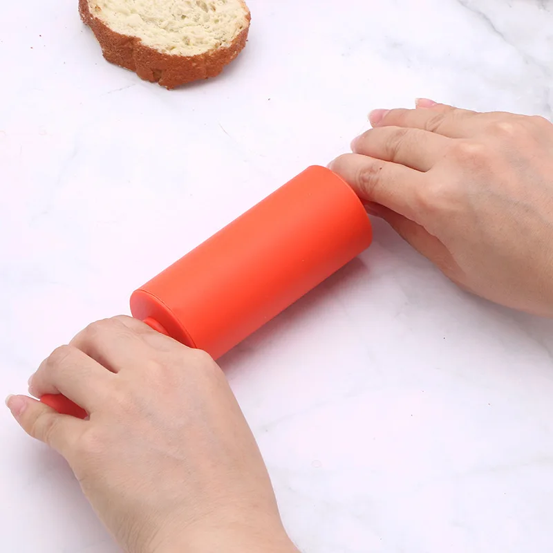 Durable Mini Silicone PP Handle Pastry Rolling Pin Funny Kids Use Easy Rolling Stone Material Pastry Boards with OEM Logo Baking