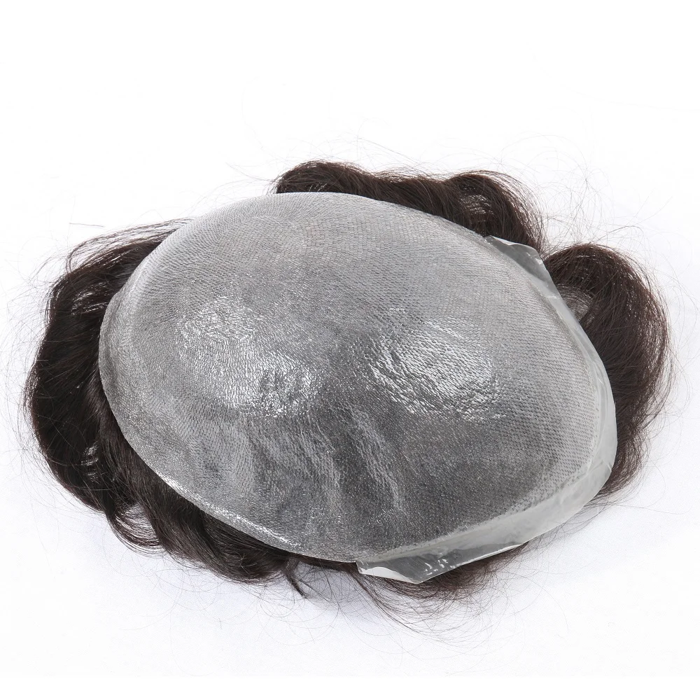 Factory price stocks 2022 new style natural looking ultra thin skin mono human hair prosthesis for men hairpiece toupee cheap