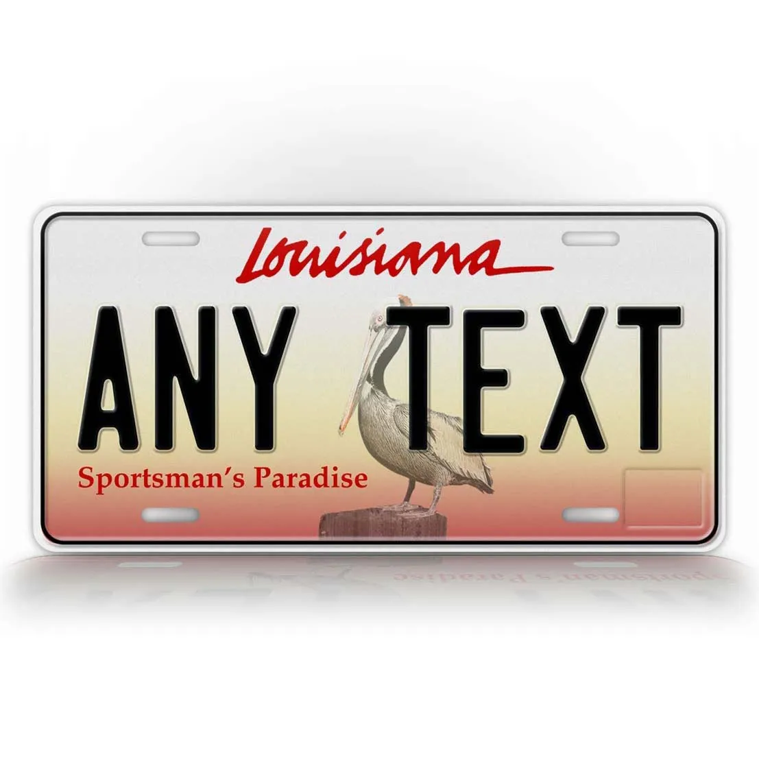 Custom Louisiana License Plate, Personalized License Plates for Car, 6x12 Inch, Rust-Free Fade Resistant Aluminum, USA