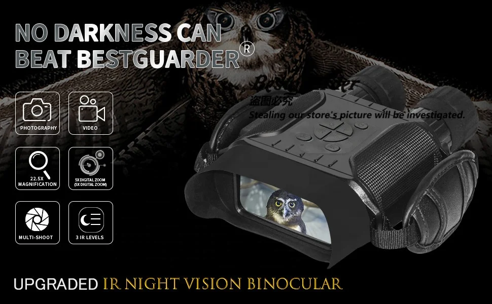 
Bestguarder NV-900 4.5*40 digital night vision binoculars for hunting up to 300m at night 