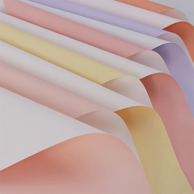 Оптовая продажа простой букет роз водонепроницаемая оберточная бумага 20 листов Нетканая белая матовая с цветами