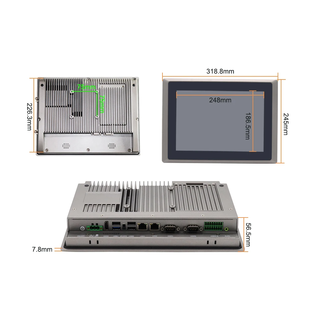  Mini Tree Intel Core i7 7500U 12 1 'промышленный сенсорный ПК Встроенный 8 Гб DDR3L ОЗУ Windows 7/8/10 все в одном компьютер