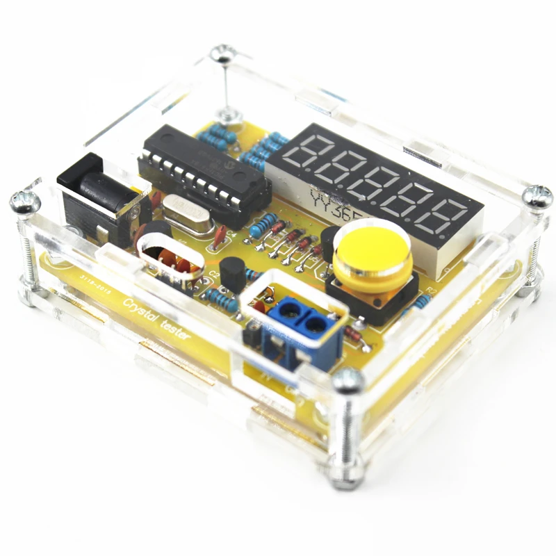 DIY Kits 1Hz-50MHz Crystal Oscillator Tester Frequency Counter TESTER Meter Case  Durable DIY Led Kit