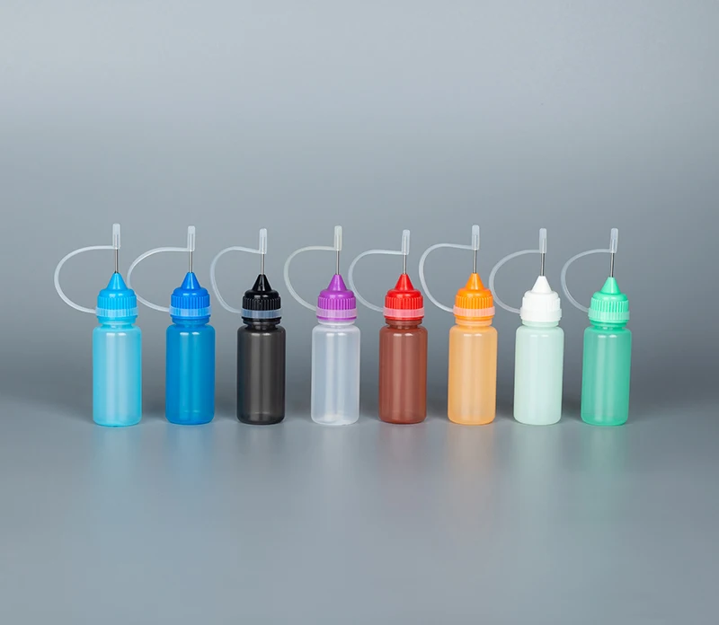 Empty Eye Drop Bottle Small 5ml 10ml Food Grade Squeeze Dropper Bottle Custom  for Hair Oil Tattoo Ink Bottle