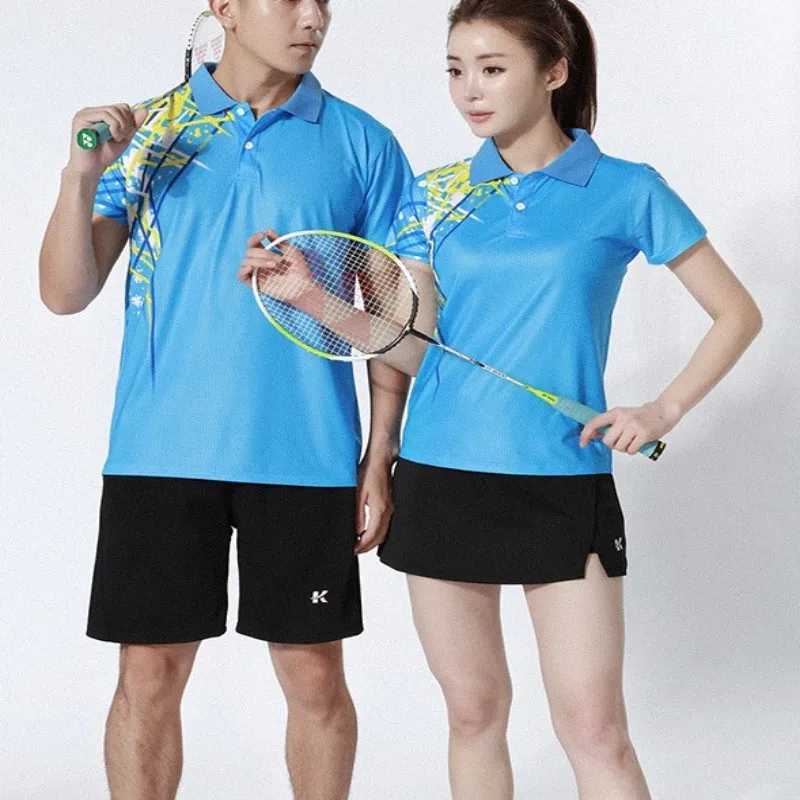 Quick Dry Badminton Suit Unisex Sports Suit Set Table Tennis Custom Polo Shirt Tennis Jersey Golf Shirt Table Tennis Shirts