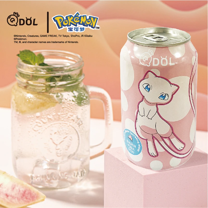 wholesale oft drink White Peach Flavor Pikachu sparkling water 330ml *24 cans drinks Carbonated drinks