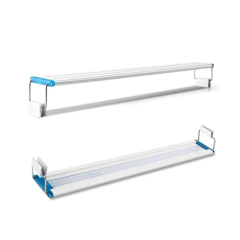 Супертонкий светодиодный светильник для аквариума, лампа для водных растений, 18-75 см, телескопическая водонепроницаемая лампа с зажимом для аквариума