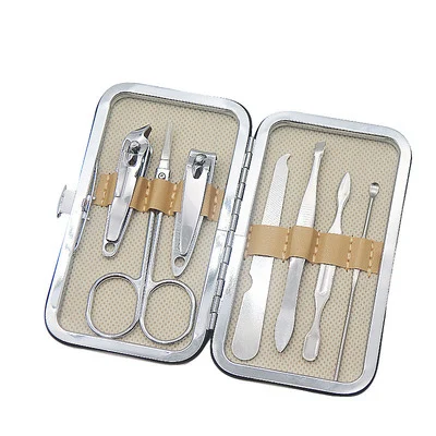 YUXI Wholesale 7pcs Nail Clippers Manicure Set Cartoon Cute Stainless Steel Finger Nail Clippers