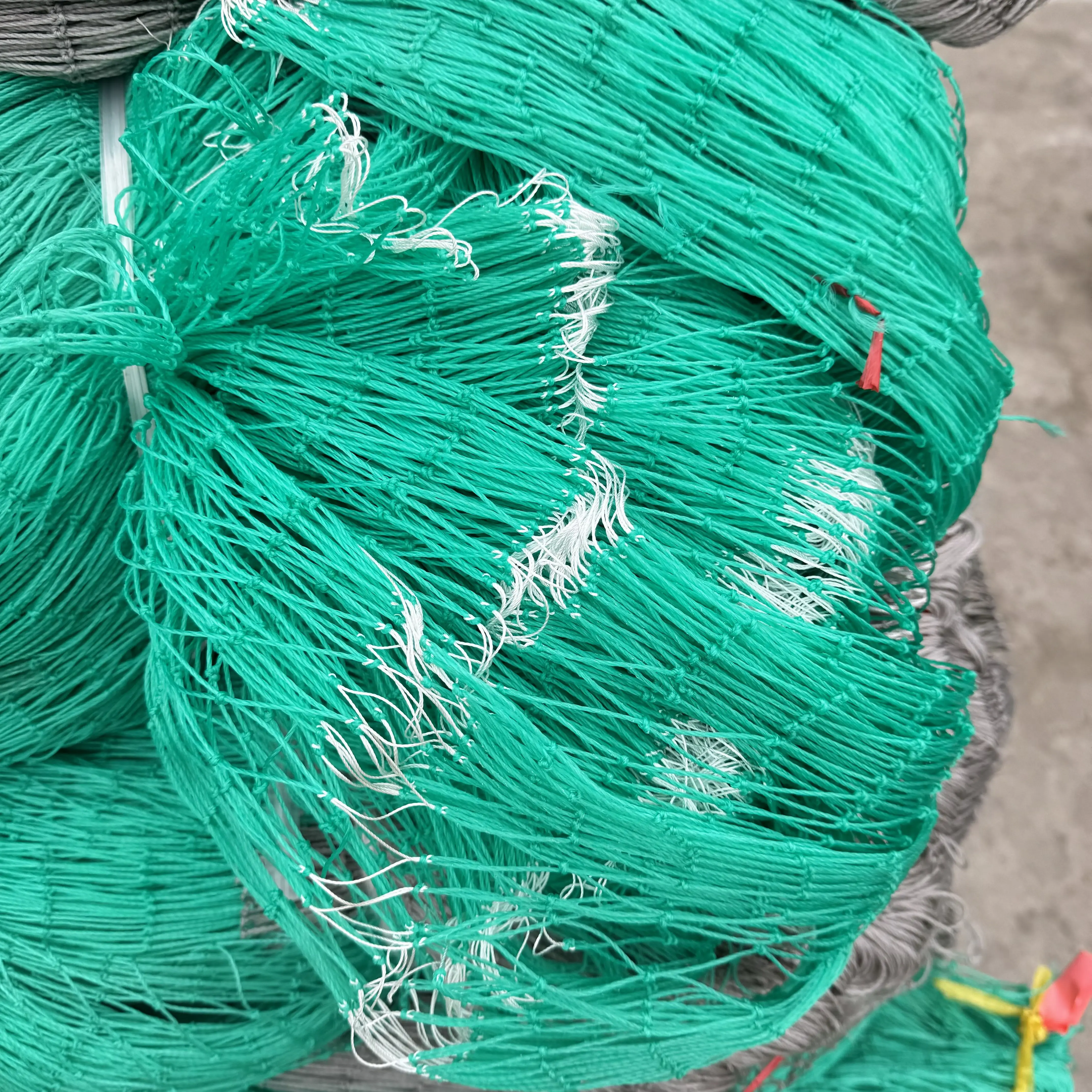 Hot sale 9PLY 15PLY 150MD 100M  single double  Knotted PE Fish Net HDPE trawl net