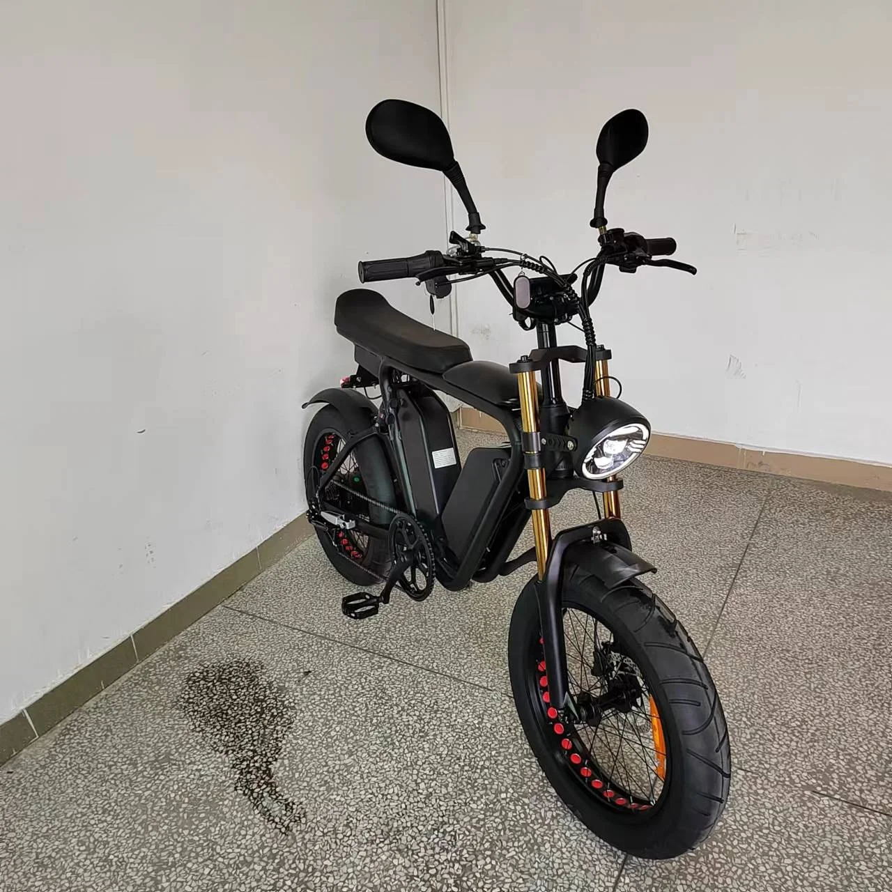 High Speed Tire 55kmh Aluminum Frame 1000W Motor 48V 44ah Dual Battery Full Suspension Hydraulic Brake Electric Fat Tire Bike