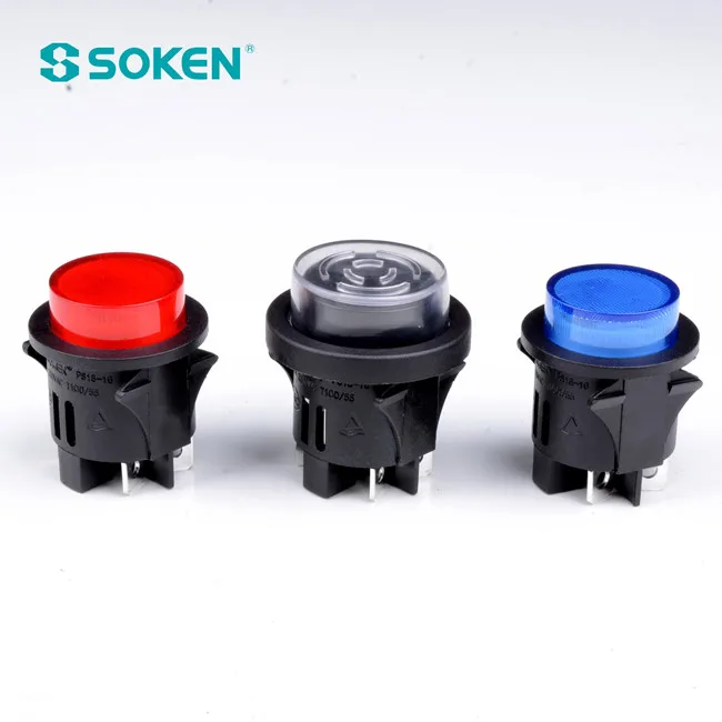 SOKEN фиксацией led кнопочный переключатель 250VAC PS18-16-2 2