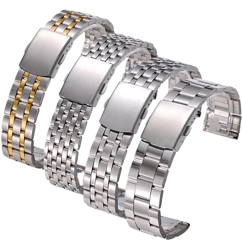 Stainless Steel Strap 18mm 20mm 22mm Metal Watchband Replacement  Watch Band jubilee Bracelet Folding Clasp Watch Accessories