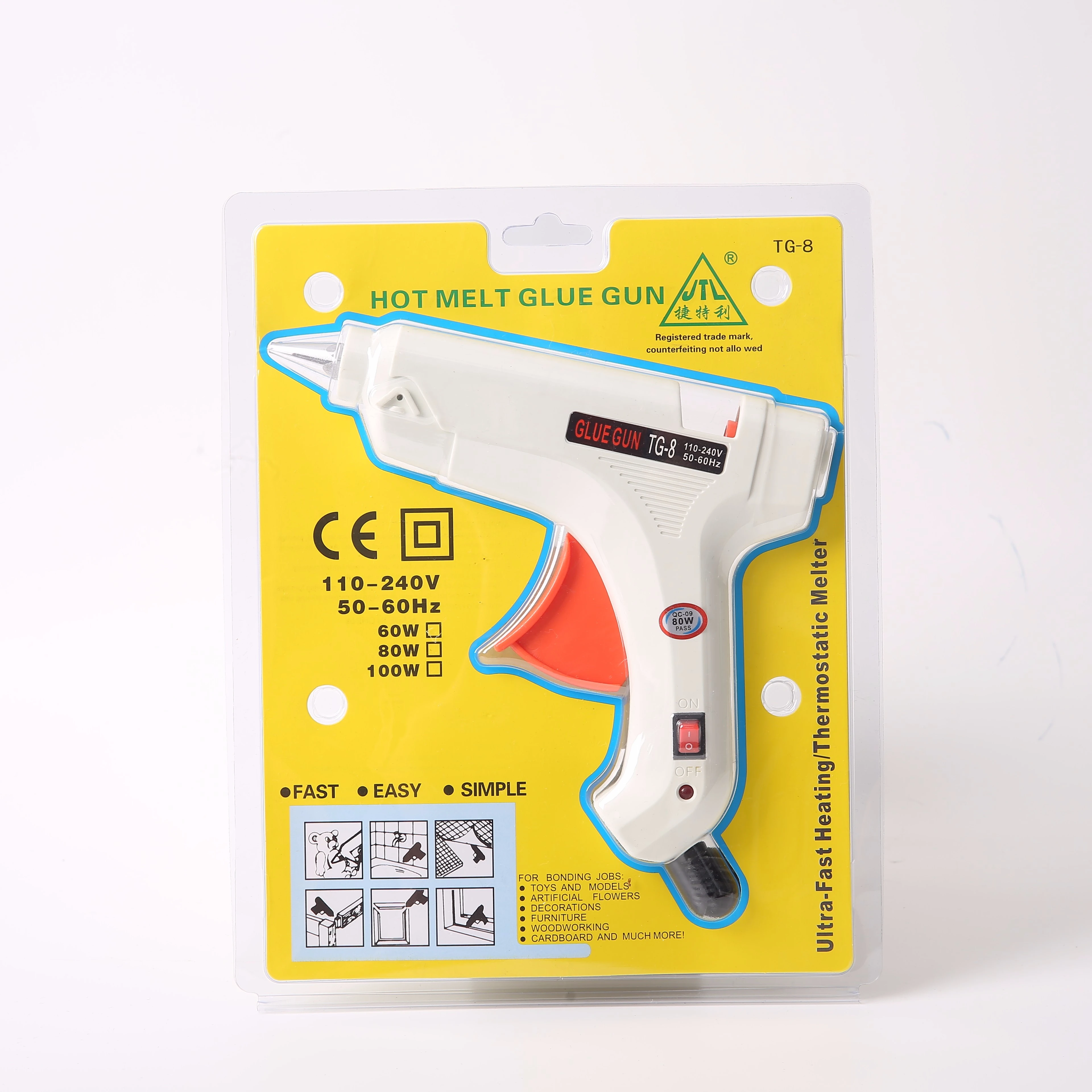 
Wholesale hot melt glue gun TG-8 type 80W household manual hot melt glue gun 