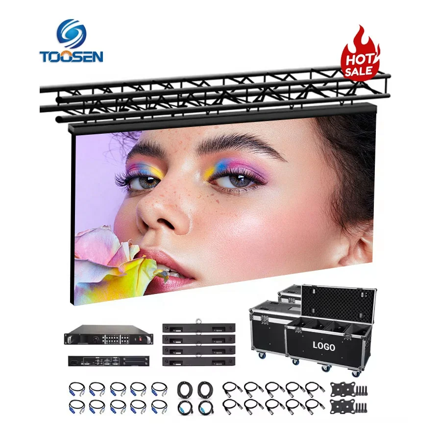 Toosen P1.5 P1.9 P2.6 P2.9P3.9 LED Video Wall Pantalla LED Indoor Outdoor Rental Panel Stage Backdrop Concert LED Display Screen