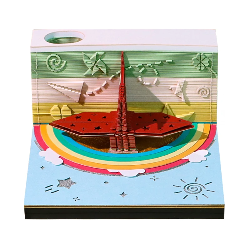 3D Memo Pad Calendar Custom Notepad Paper Crane Paper Crafts Note Pads Kawaii Stationery Gift Set Cute Stationary Birthday Gift