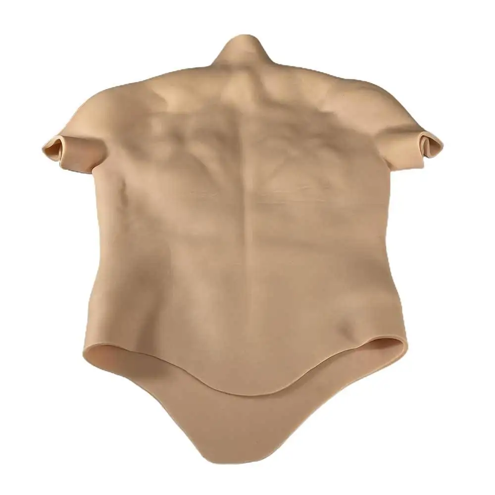 Cosplay Robust Belly Muscle Silicone Muscle Suit Forms Macho With Clavicle For Crossdresser Halloween Masquerade Disguise