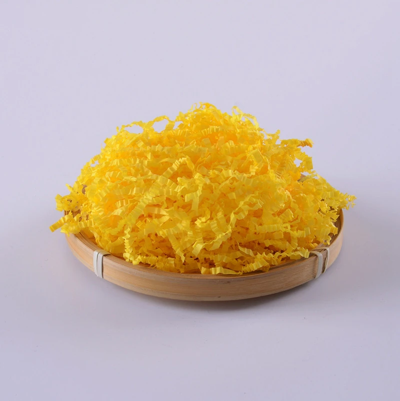 20GSM YS-032 Melon Yellow Wrapping Paper Shredded 100% Recycled Void Fill Kraft Paper