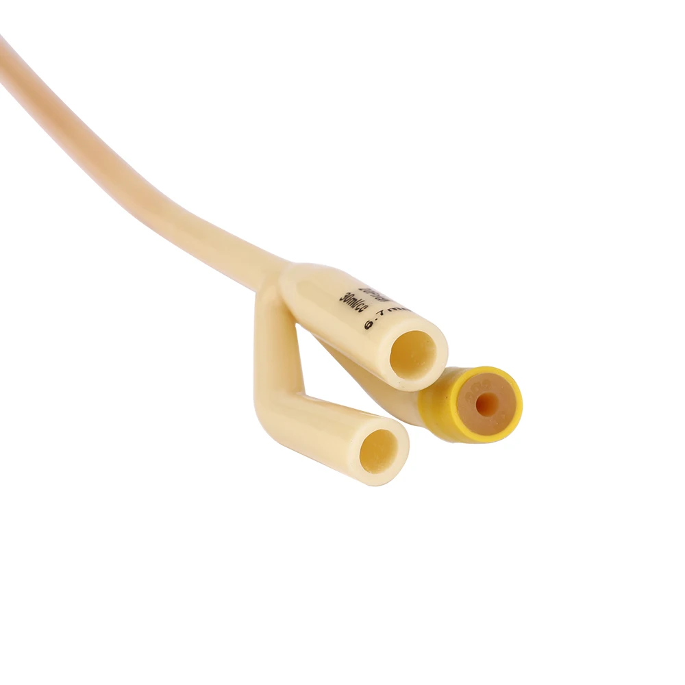 Smooth Surface Three-Way Latex Foley Catheter with Silicone Coated for Easy Insertion