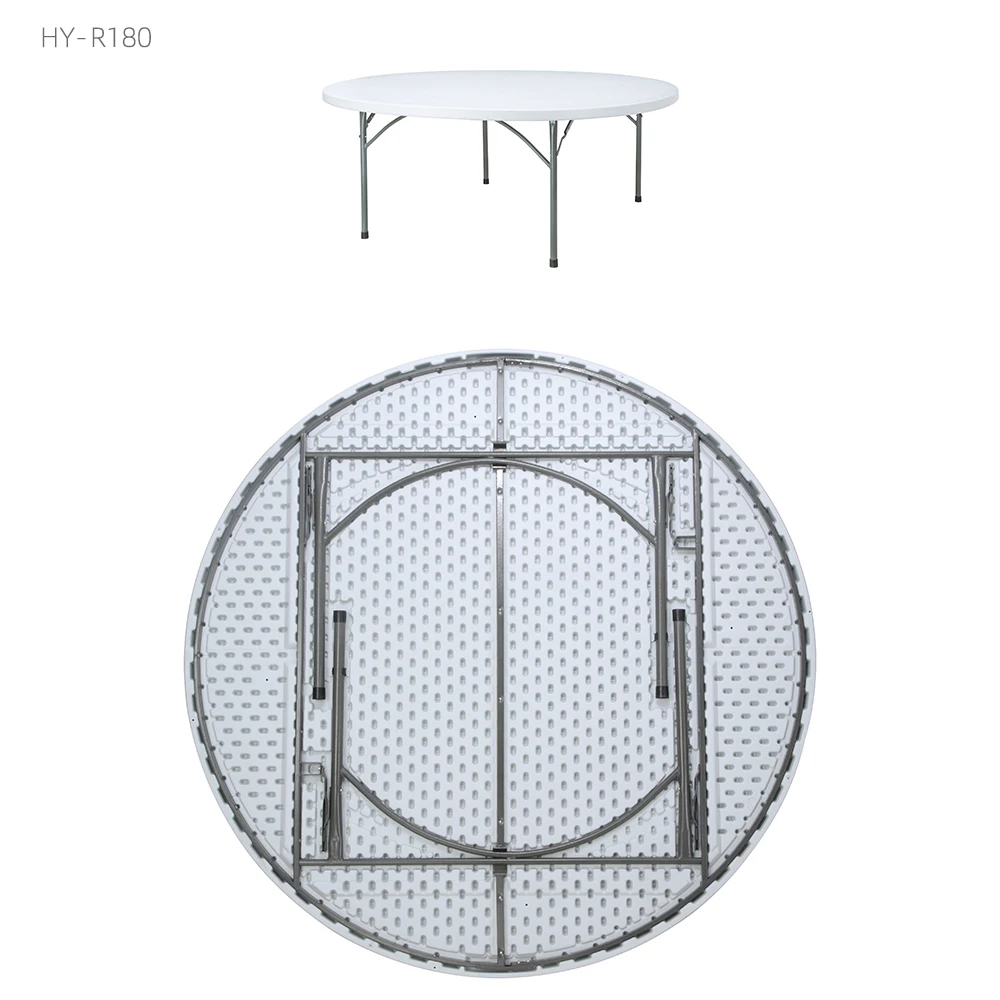 Wholesale cheap 10 seater plastic dining Outdoor Furniture round folding table