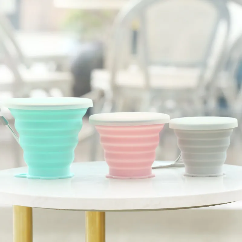 150 мл карманная детская Выдвижная силиконовая кружка Складная кофейная чашка