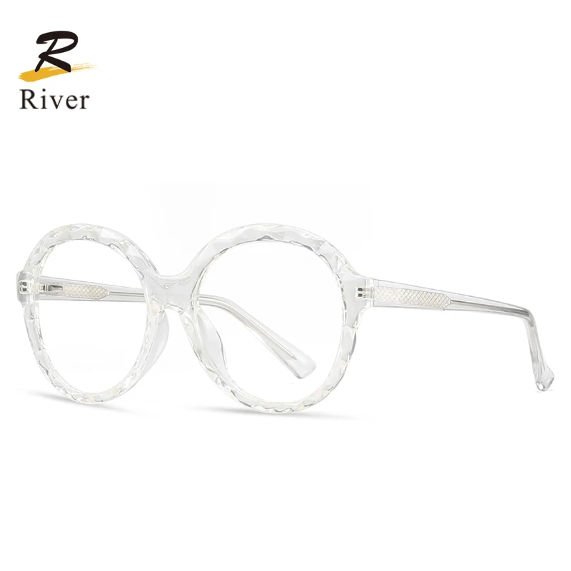 River Round Water Ripple TR90 Anti Blue Light Ray Computer Glasses