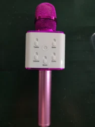 Классическая портативная беспроводная мини-Колонка Q7 для караоке с USB Мобильный микрофон детей подарки на день