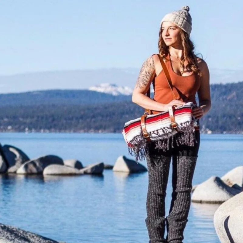 Adjustable Leather Yoga Mat Strap Blanket Carrier For Outdoor Camping And Picnic