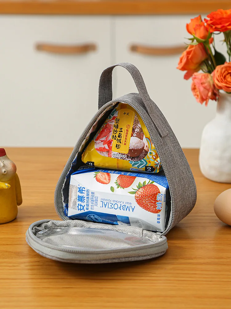 New triangular insulation bag mini aluminum foil primary school student rice ball bag