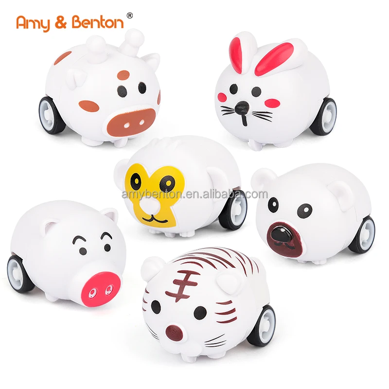 Animals Pull Back Cars Mini Vehicles Toy Small Cars Racing Vehicles Set Mini Toy Cars Goodie Bag Stuffers Party Favors for Kids