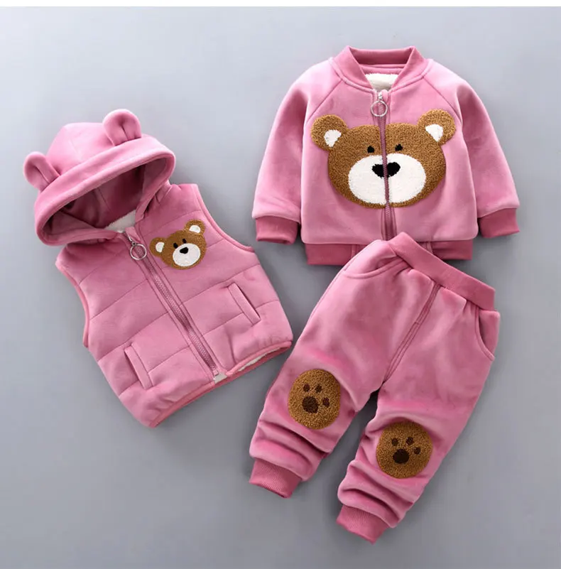 Autumn Winter Flannel Pajamas Newborn Clothes Baby Boy Clothes Set For Girls Clothing Toddler Plush Suit Casual Kids Homewear