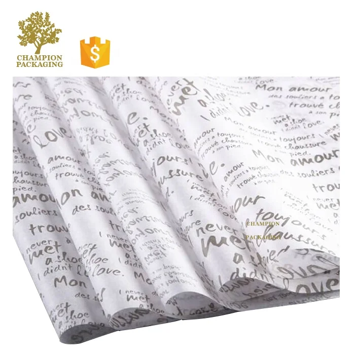 Пользовательский логотип печатная бумага для упаковки салфеток 17 г/м2 по заводской цене