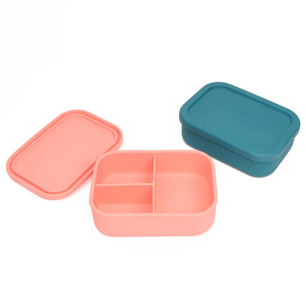 Wholesale Hot Sale Eco Friendly Feed Grade Bento Lunch Box Free Bpa Soft Silicone Bento Box With Lid