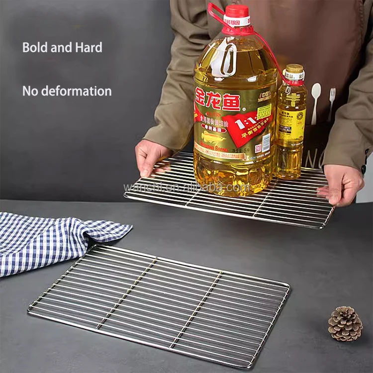 Food Grade 304 Stainless Steel Wire Grill Grates Replacement, Multifunction Baking Cooling Rack