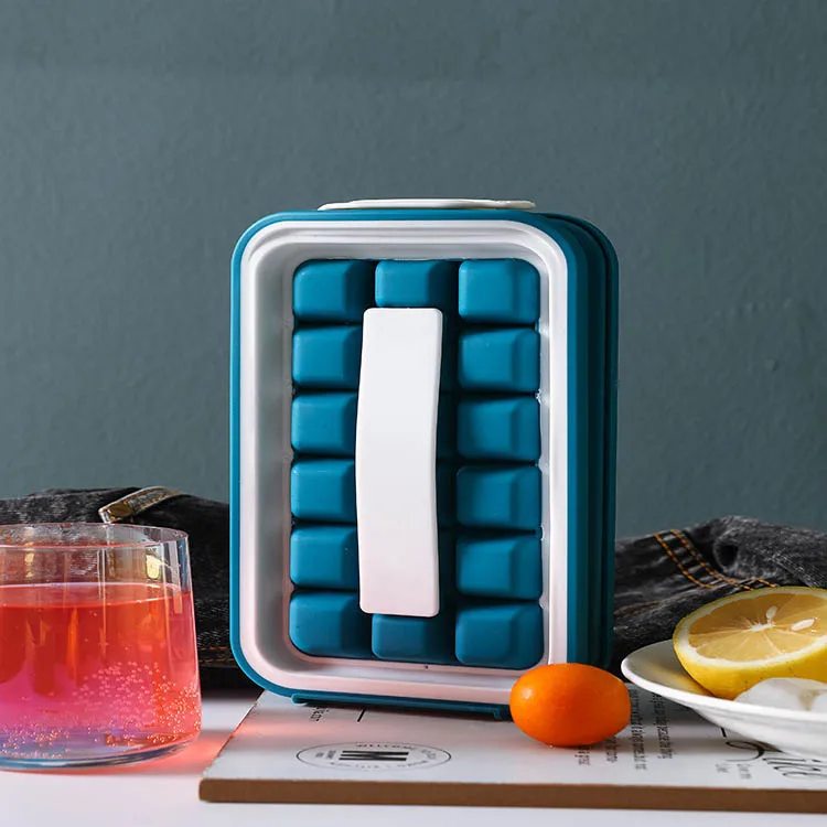 Hot Sale Easy Release 14 Grid Square New 2 In 1 Ice Kettle Silicone Ice Cube Maker Kitchen