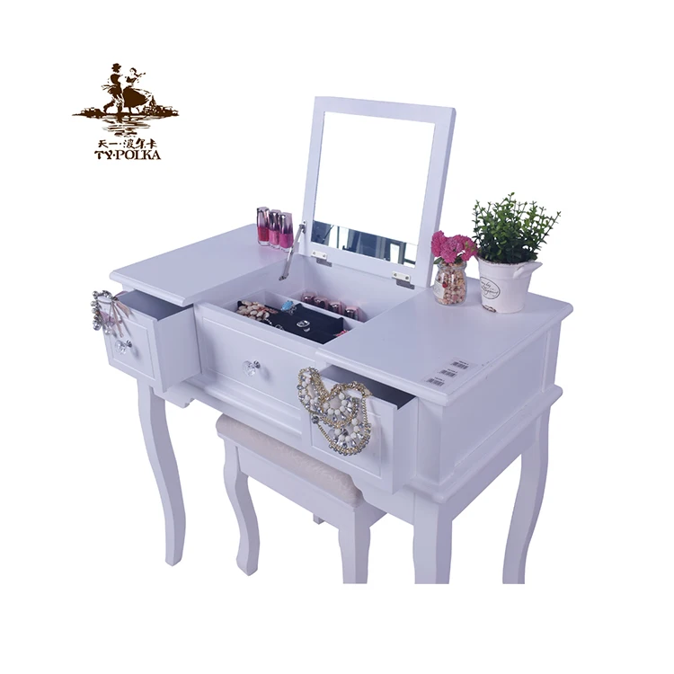 
 Китайский производитель качественный скандинавский туалетный столик с зеркалом и табуретом  