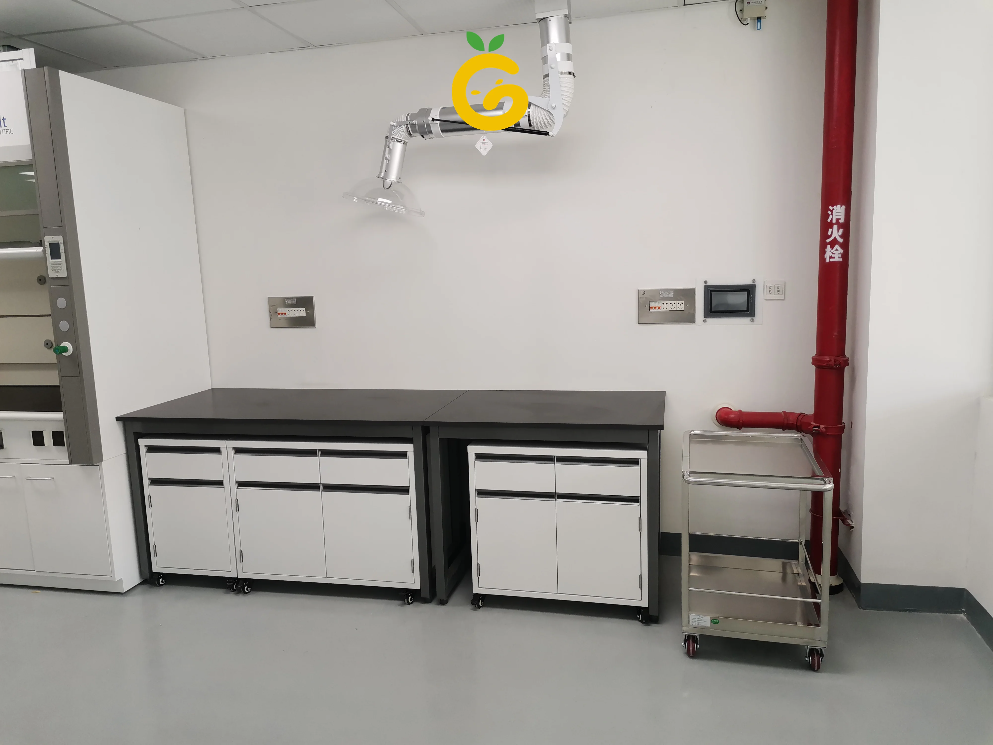 Chemical Resistant Lab Countertops / Phenolic Resin Table Top for Laboratory Furniture School Hexagon Table