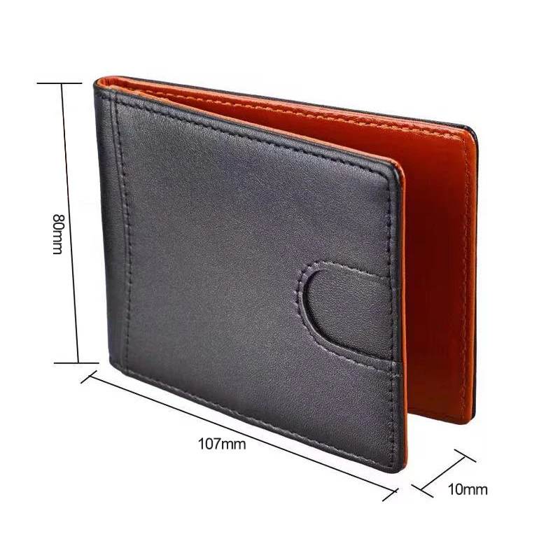 Лидер продаж на Amazon, деловые подарки для бизнеса, мужской тонкий двухскладной кошелек из натуральной кожи с рчид-блокировкой, мужские кошельки с передним карманом