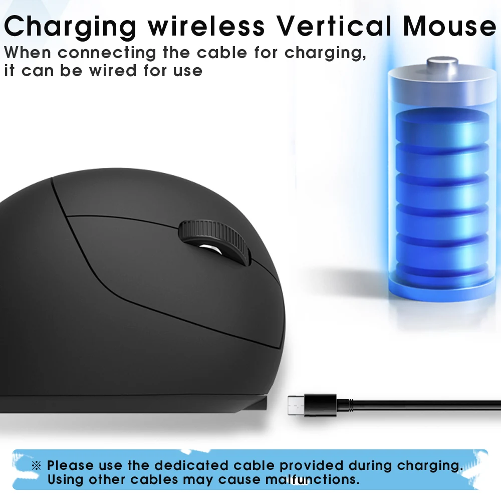 SAMA Hot Sale BT Mouse Ergonomic 2.4G Mute Silent Rechargeable Office Dual Mode Optical Ir Wireless Vertical Mice