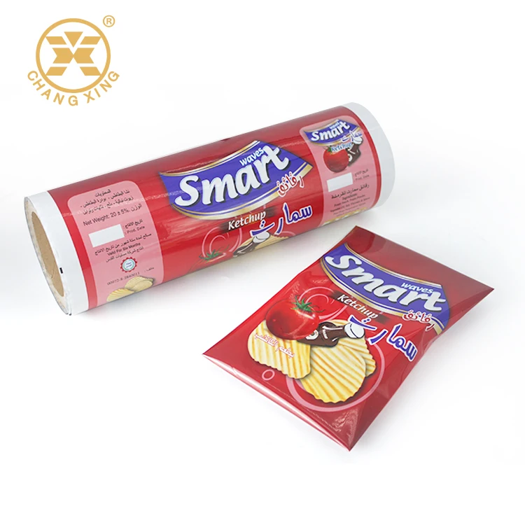 Custom Printed Plastic Foil Laminated Sachet Food Packaging Materials Roll Film for Automatic Packing Film