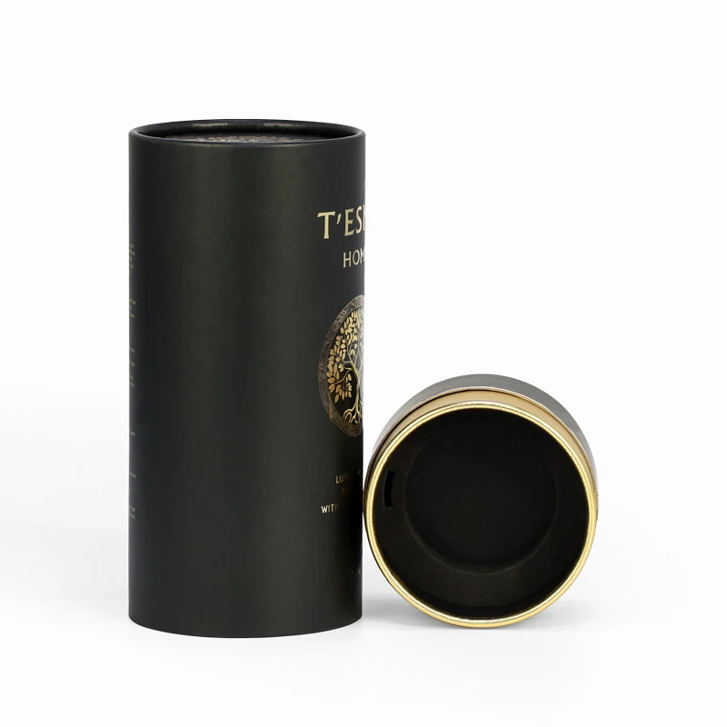 Custom perfume cosmetic glass reed diffuser jar candle cylinder packaging box paper tube