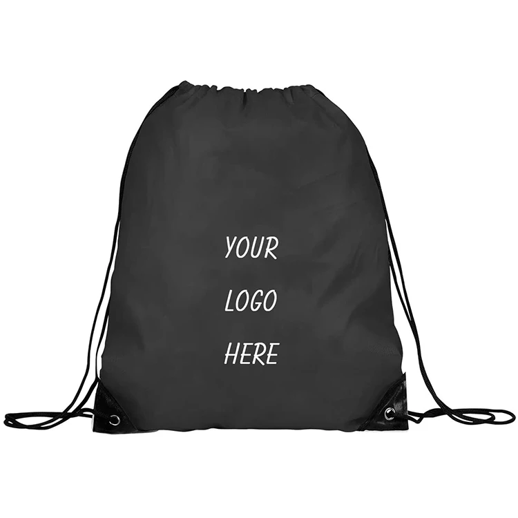 2021 custom logo Promotional waterproof sport shoe polyester drawstring bags