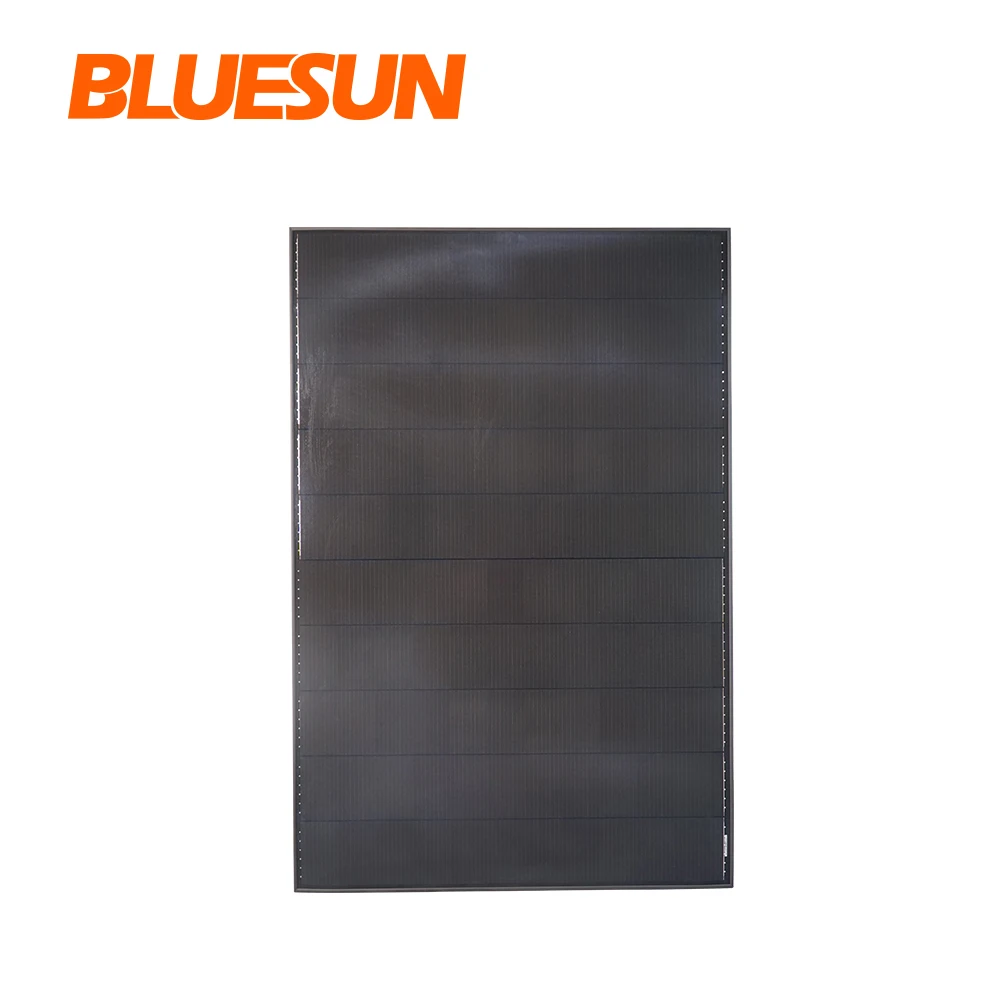 High Efficiency all black shingled mono solar cell panel 385w 400w 410w 24v solar panel price with pretty appearance
