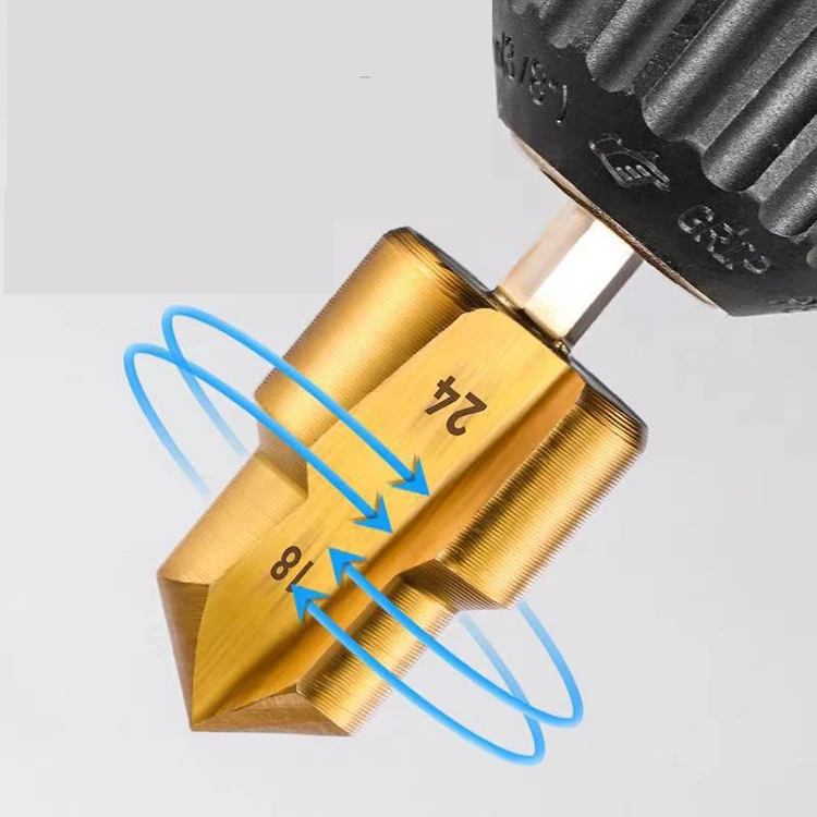 1/4 Hex Quick Change Shank PPR Spiral Step Drill Bit 20/25/32 Plumber Water Pipe Drill Multi-Layer Bunghole Expansion Drill