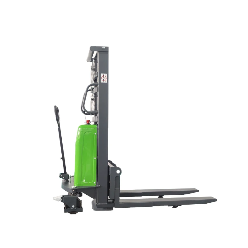 YOYONLIFT Hot Sale Lithium Battery Semi Electric Hydraulic Walkie high Lift Pallet Stacker Fork Lift  reach Truck 1.5 Ton