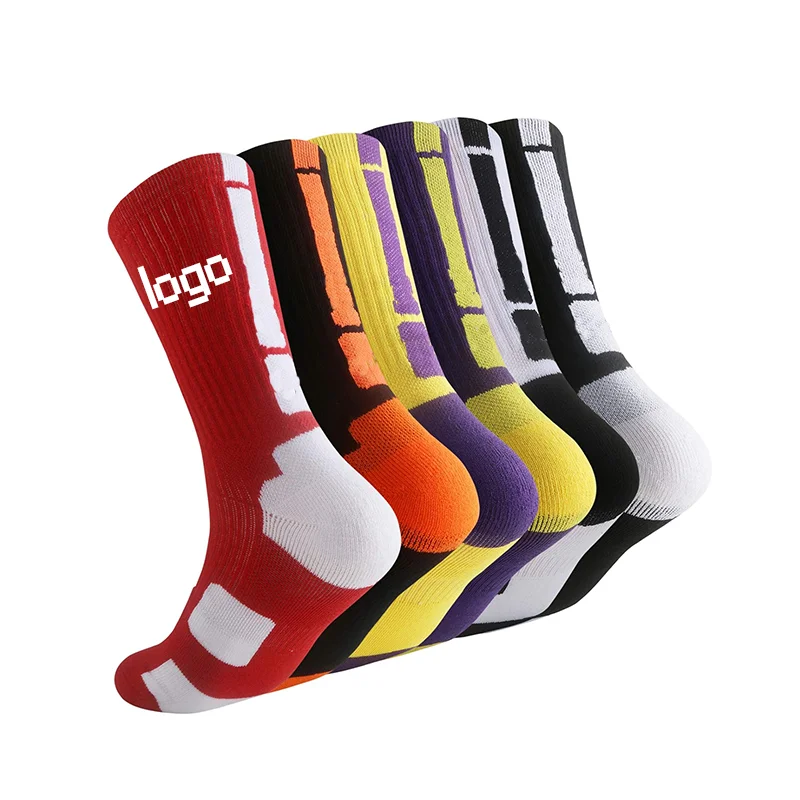 Customised socks manufacturer men sports socks solid color men soft sports cotton crew socks