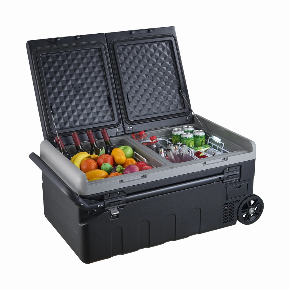 CoolRide 75 л автомобильный холодильник, холодильник, компрессор, морозильная камера 12 В, солнечный вытяжной холодильник