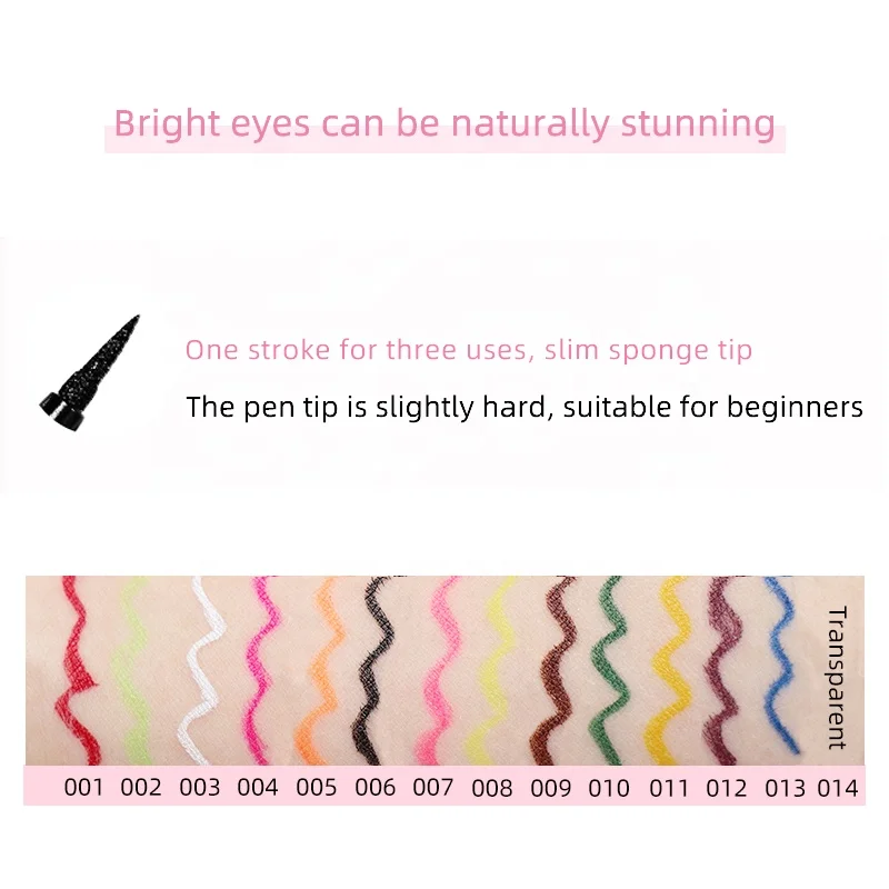 Wholesale young women self-adhesive natural eyeliner makeup Smooth and quick-drying eye liner